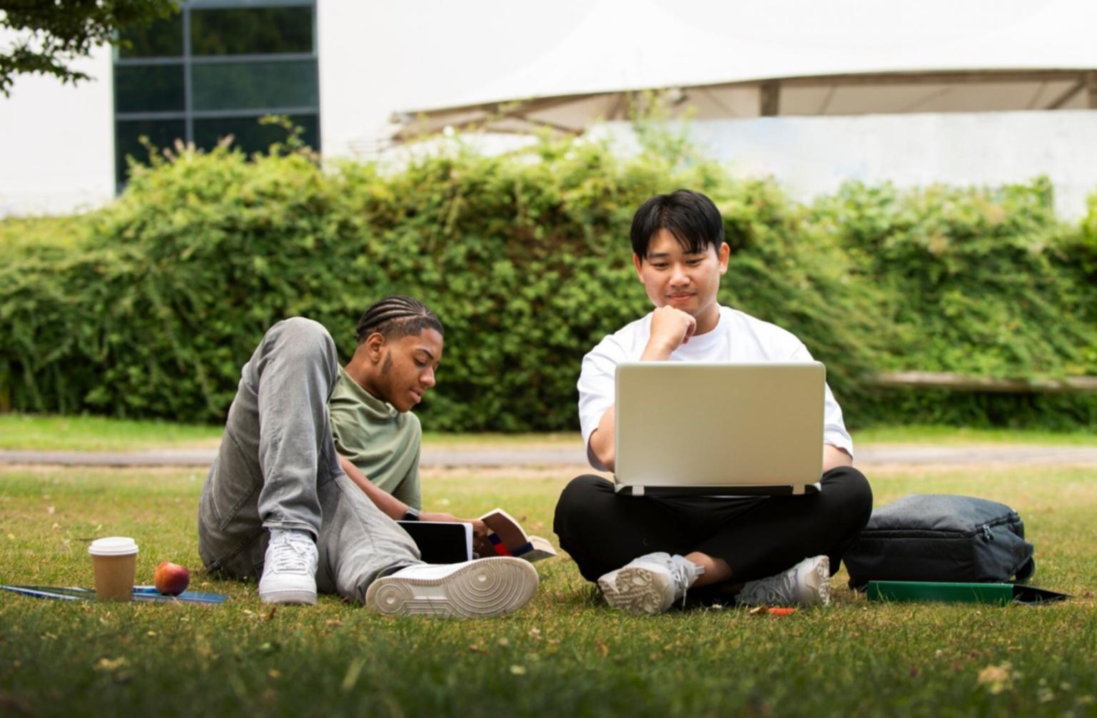 Developer testing responsive design on multiple devices